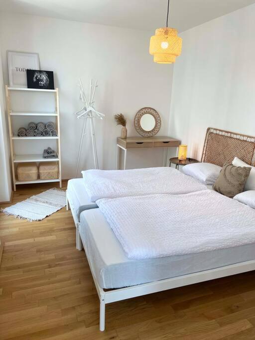 Donaublick Oasis: Stylische Wohnung Wien Exterior foto